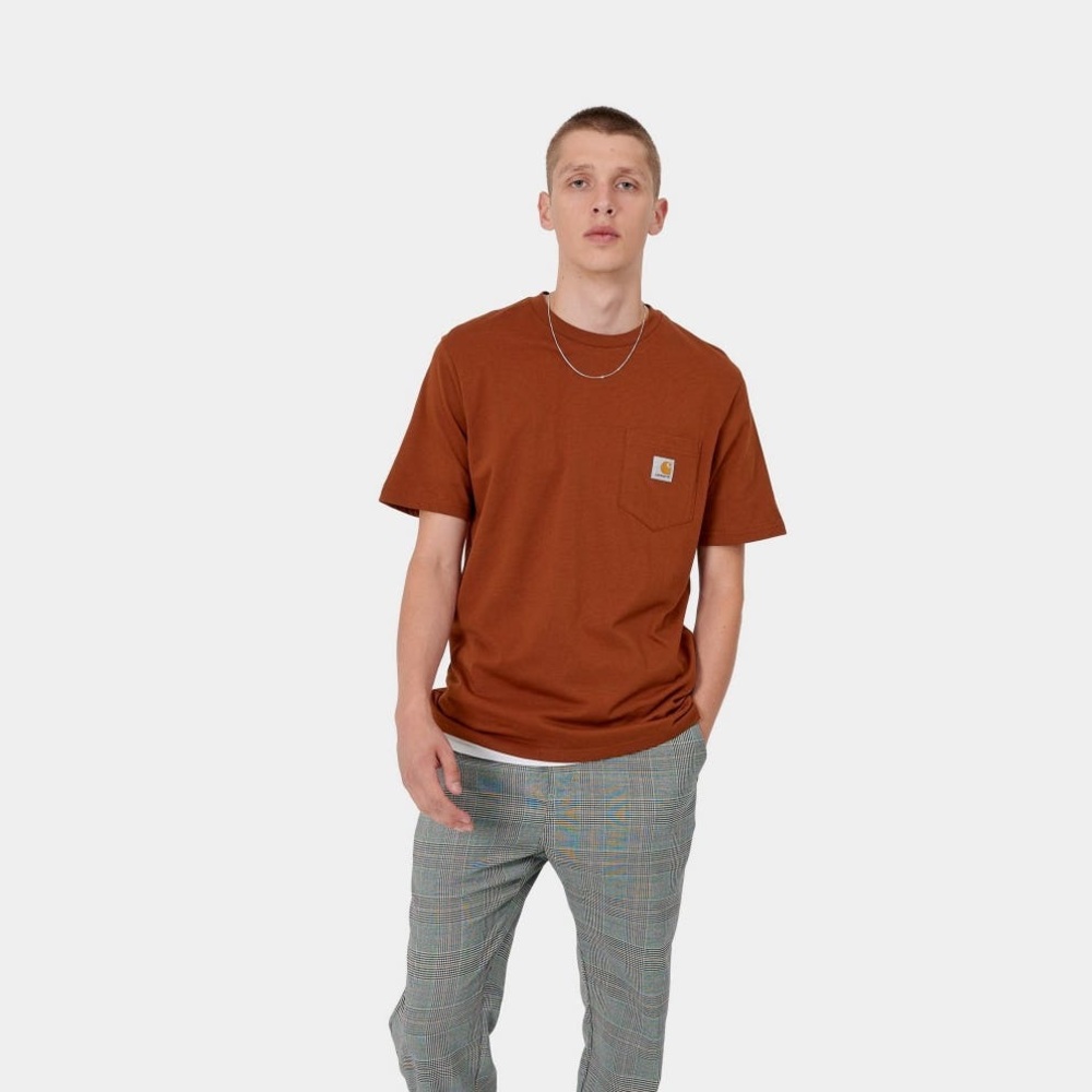 Carhartt WIP Pocket T-Shirt in Brandy